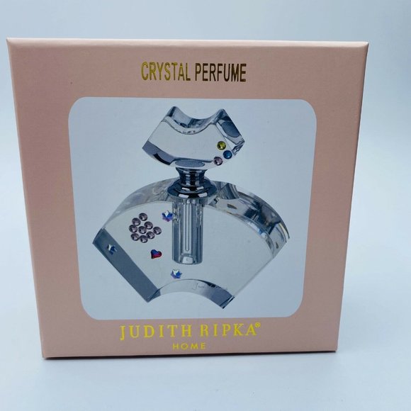 JUDITH RIPKA Crystal Perfume Bottle Signed Gems NH - Picture 2 of 9